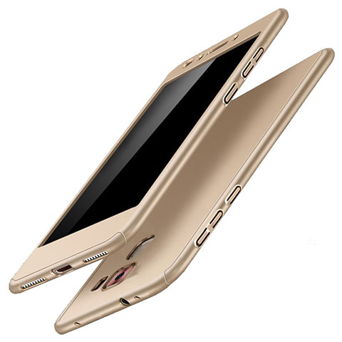 Huawei Honor 7 Dual SIM用ハードケース プラスチック 質感もマット 前面と背面 360度 フルカバー ファーウェイ ゴールド