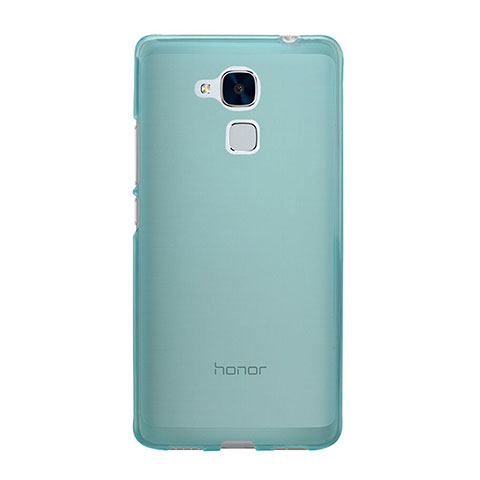 Huawei Honor 7 Lite用極薄ソフトケース シリコンケース 耐衝撃 全面保護 クリア透明 ファーウェイ ネイビー
