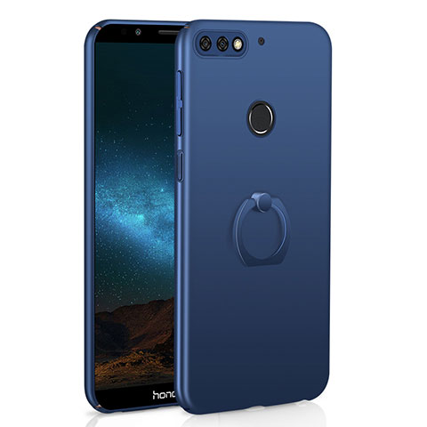 Huawei Honor 7C用ハードケース プラスチック 質感もマット アンド指輪 A03 ファーウェイ ネイビー