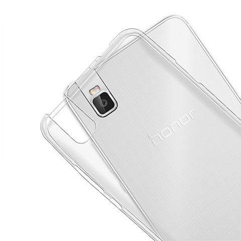 Huawei Honor 7i shot X用極薄ソフトケース シリコンケース 耐衝撃 全面保護 クリア透明 T07 ファーウェイ クリア