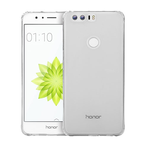 Huawei Honor 8用極薄ソフトケース シリコンケース 耐衝撃 全面保護 クリア透明 カバー ファーウェイ クリア