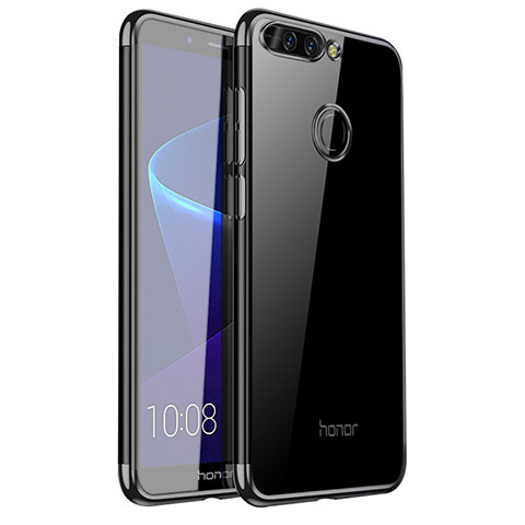 Huawei Honor 8 Pro用極薄ソフトケース シリコンケース 耐衝撃 全面保護 クリア透明 H01 ファーウェイ ブラック