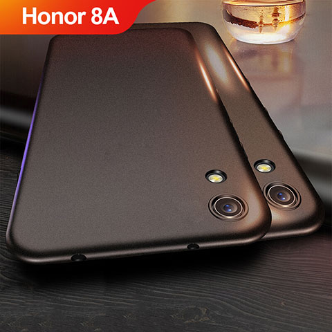 Huawei Honor 8A用極薄ソフトケース シリコンケース 耐衝撃 全面保護 ファーウェイ ブラック