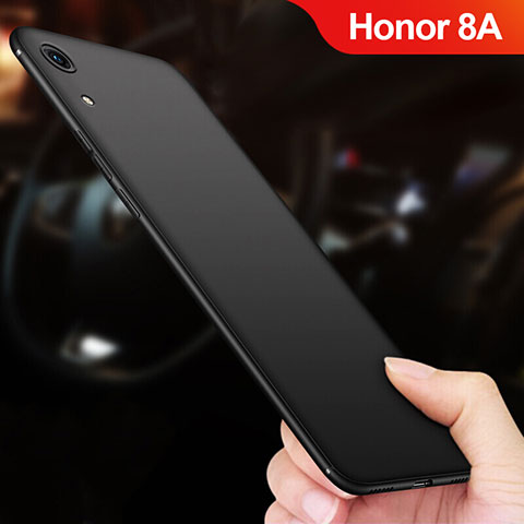 Huawei Honor 8A用極薄ソフトケース シリコンケース 耐衝撃 全面保護 S02 ファーウェイ ブラック
