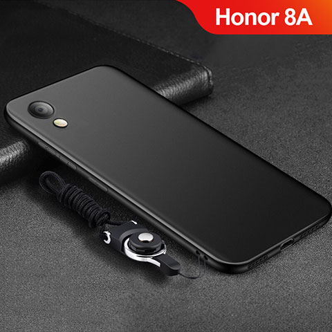Huawei Honor 8A用極薄ソフトケース シリコンケース 耐衝撃 全面保護 S05 ファーウェイ ブラック