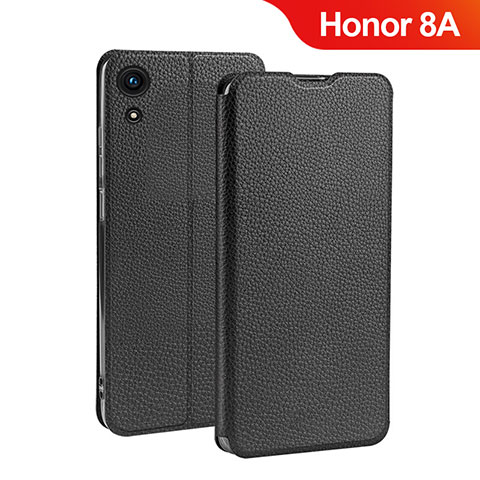 Huawei Honor 8A用手帳型 レザーケース スタンド L01 ファーウェイ ブラック
