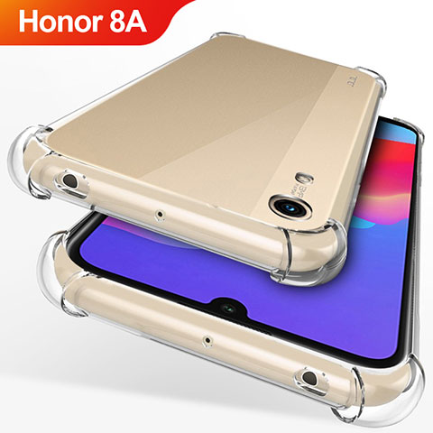 Huawei Honor 8A用極薄ソフトケース シリコンケース 耐衝撃 全面保護 クリア透明 T12 ファーウェイ クリア