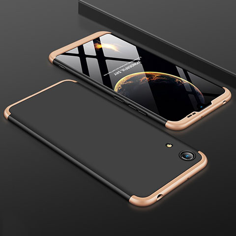 Huawei Honor 8A用ハードケース プラスチック 質感もマット 前面と背面 360度 フルカバー ファーウェイ ゴールド・ブラック