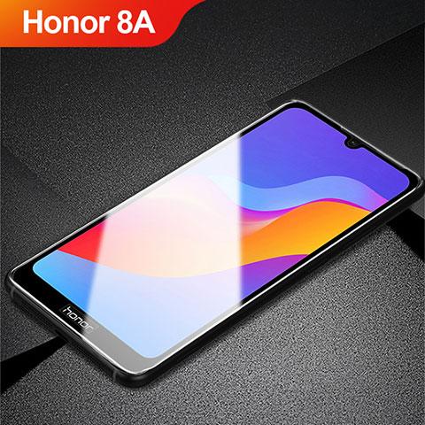 Huawei Honor 8A用強化ガラス フル液晶保護フィルム アンチグレア ブルーライト ファーウェイ ブラック