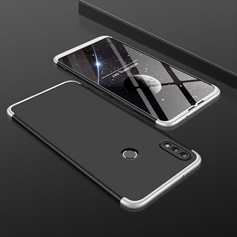 Huawei Honor 8X用ハードケース プラスチック 質感もマット 前面と背面 360度 フルカバー ファーウェイ シルバー・ブラック