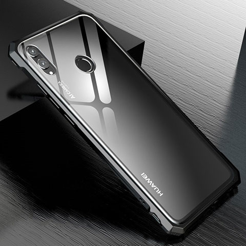 Huawei Honor 8X用ケース 高級感 手触り良い アルミメタル 製の金属製 バンパー 鏡面 カバー M01 ファーウェイ ブラック