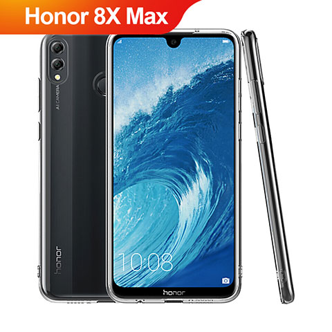Huawei Honor 8X Max用極薄ソフトケース シリコンケース 耐衝撃 全面保護 クリア透明 T06 ファーウェイ クリア
