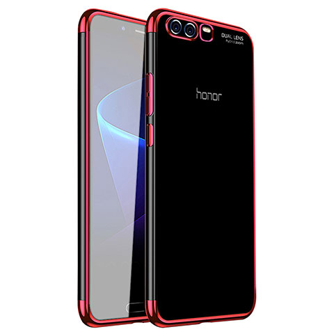 Huawei Honor 9用極薄ソフトケース シリコンケース 耐衝撃 全面保護 クリア透明 H01 ファーウェイ レッド