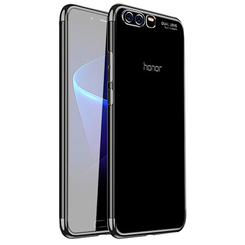 Huawei Honor 9用極薄ソフトケース シリコンケース 耐衝撃 全面保護 クリア透明 H01 ファーウェイ ブラック