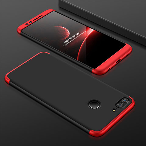 Huawei Honor 9 Lite用ハードケース プラスチック 質感もマット 前面と背面 360度 フルカバー ファーウェイ レッド・ブラック