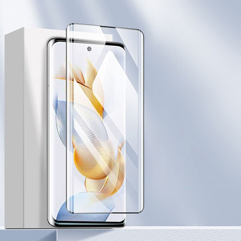 Huawei Honor 90 5G用強化ガラス フル液晶保護フィルム ファーウェイ ブラック