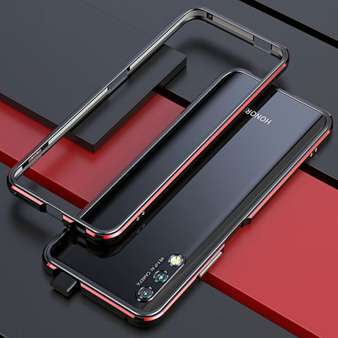 Huawei Honor 9X用ケース 高級感 手触り良い アルミメタル 製の金属製 バンパー カバー ファーウェイ レッド・ブラック