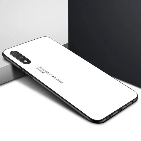 Huawei Honor 9X用ハイブリットバンパーケース プラスチック 鏡面 カバー M01 ファーウェイ ホワイト