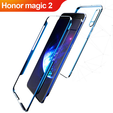 Huawei Honor Magic 2用ハードケース プラスチック 質感もマット 前面と背面 360度 フルカバー Q01 ファーウェイ ネイビー