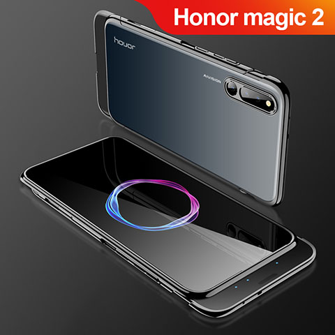 Huawei Honor Magic 2用ハードケース プラスチック 質感もマット 前面と背面 360度 フルカバー ファーウェイ ブラック