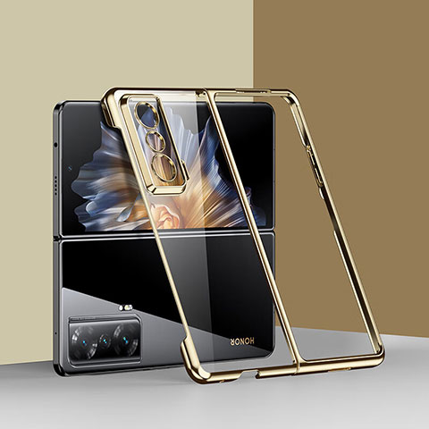 Huawei Honor Magic Vs Ultimate 5G用ハードカバー クリスタル クリア透明 ZL1 ファーウェイ ゴールド