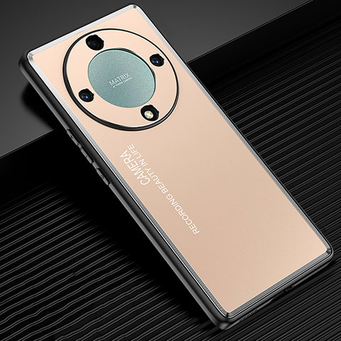 Huawei Honor Magic5 Lite 5G用ケース 高級感 手触り良い アルミメタル 製の金属製 兼シリコン カバー JL2 ファーウェイ ゴールド