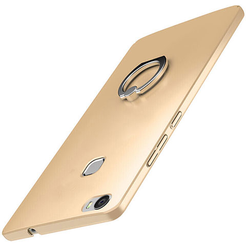 Huawei Honor Note 8用ハードケース プラスチック 質感もマット アンド指輪 A01 ファーウェイ ゴールド