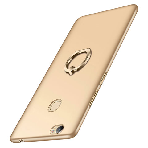 Huawei Honor Note 8用ハードケース プラスチック 質感もマット アンド指輪 ファーウェイ ゴールド