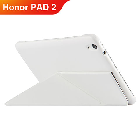 Huawei Honor Pad 2用手帳型 レザーケース スタンド L02 ファーウェイ ホワイト