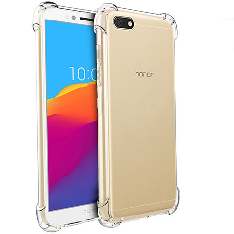 Huawei Honor Play 7用極薄ソフトケース シリコンケース 耐衝撃 全面保護 クリア透明 T04 ファーウェイ クリア