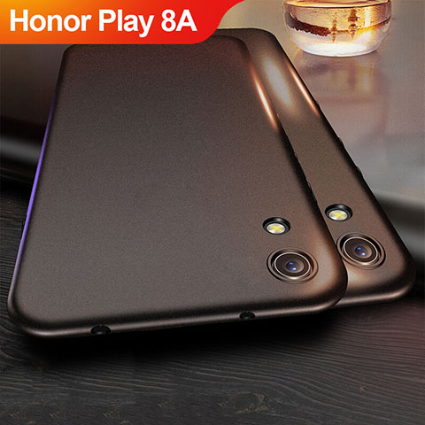 Huawei Honor Play 8A用極薄ソフトケース シリコンケース 耐衝撃 全面保護 ファーウェイ ブラック