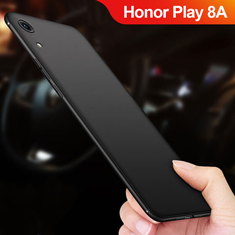 Huawei Honor Play 8A用極薄ソフトケース シリコンケース 耐衝撃 全面保護 S02 ファーウェイ ブラック