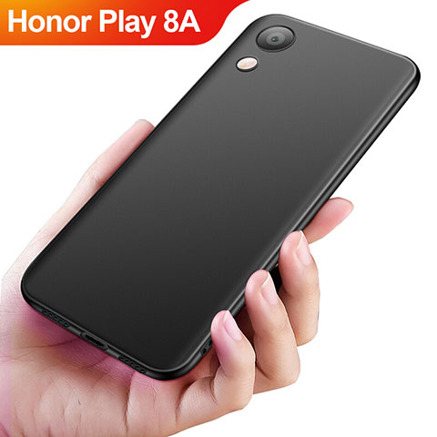 Huawei Honor Play 8A用極薄ソフトケース シリコンケース 耐衝撃 全面保護 S04 ファーウェイ ブラック