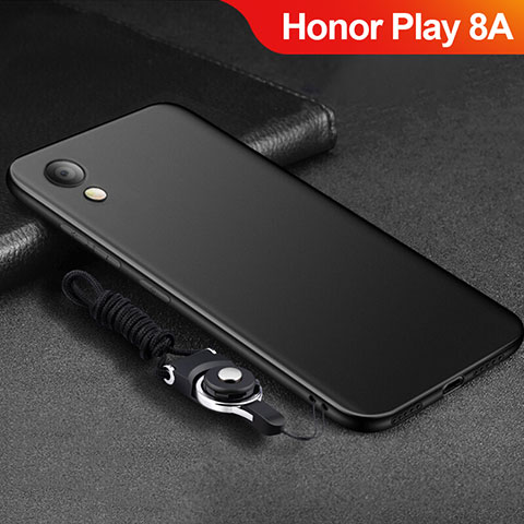 Huawei Honor Play 8A用極薄ソフトケース シリコンケース 耐衝撃 全面保護 S05 ファーウェイ ブラック