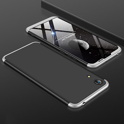 Huawei Honor Play 8A用ハードケース プラスチック 質感もマット 前面と背面 360度 フルカバー ファーウェイ シルバー