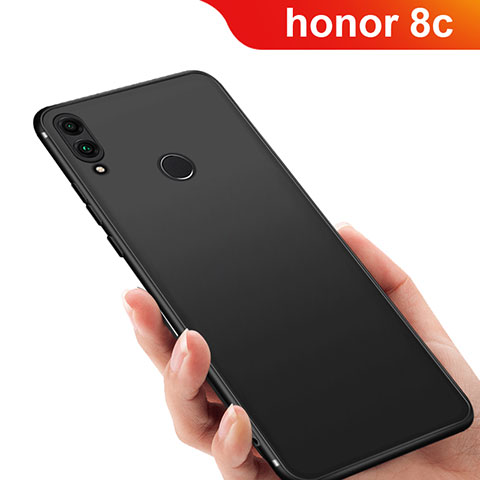Huawei Honor Play 8C用極薄ソフトケース シリコンケース 耐衝撃 全面保護 Q03 ファーウェイ ブラック