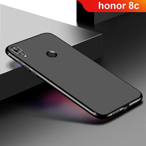 Huawei Honor Play 8C用極薄ソフトケース シリコンケース 耐衝撃 全面保護 S01 ファーウェイ ブラック