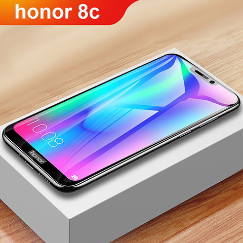 Huawei Honor Play 8C用強化ガラス フル液晶保護フィルム ファーウェイ ブラック