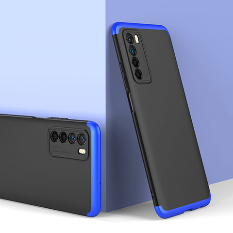 Huawei Honor Play4 5G用ハードケース プラスチック 質感もマット 前面と背面 360度 フルカバー P01 ファーウェイ ネイビー・ブラック