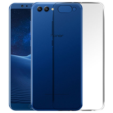 Huawei Honor V10用極薄ソフトケース シリコンケース 耐衝撃 全面保護 クリア透明 T06 ファーウェイ クリア