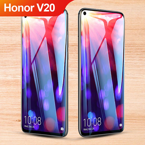 Huawei Honor V20用強化ガラス フル液晶保護フィルム F06 ファーウェイ ブラック