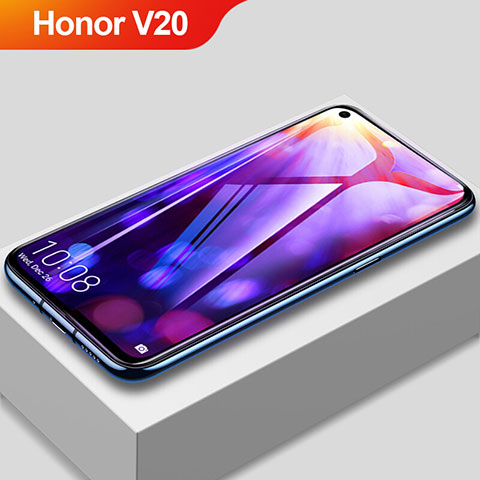 Huawei Honor V20用強化ガラス フル液晶保護フィルム アンチグレア ブルーライト F03 ファーウェイ ブラック