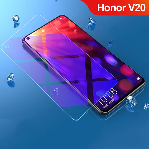 Huawei Honor V20用アンチグレア ブルーライト 強化ガラス 液晶保護フィルム B02 ファーウェイ クリア