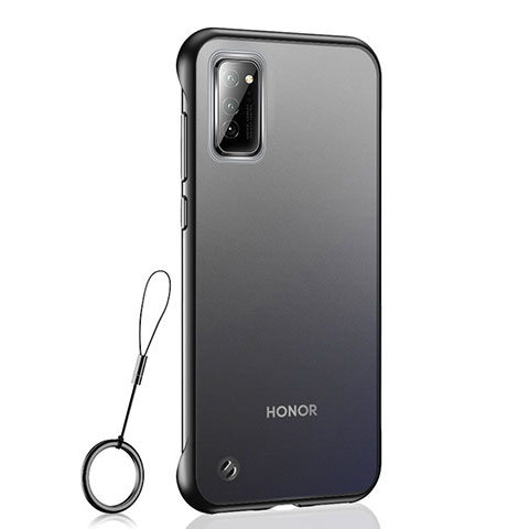 Huawei Honor V30 5G用ハードカバー クリスタル クリア透明 S04 ファーウェイ ブラック