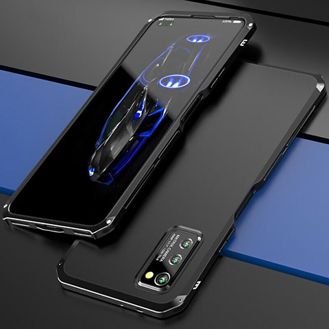 Huawei Honor V30 5G用ケース 高級感 手触り良い アルミメタル 製の金属製 カバー ファーウェイ ブラック