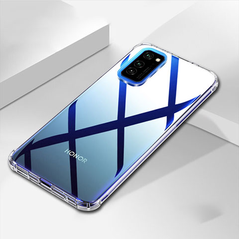 Huawei Honor V30 Pro 5G用極薄ソフトケース シリコンケース 耐衝撃 全面保護 クリア透明 K02 ファーウェイ クリア