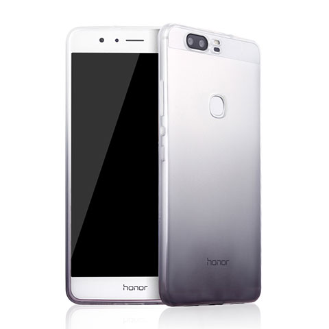 Huawei Honor V8用極薄ソフトケース グラデーション 勾配色 クリア透明 ファーウェイ グレー