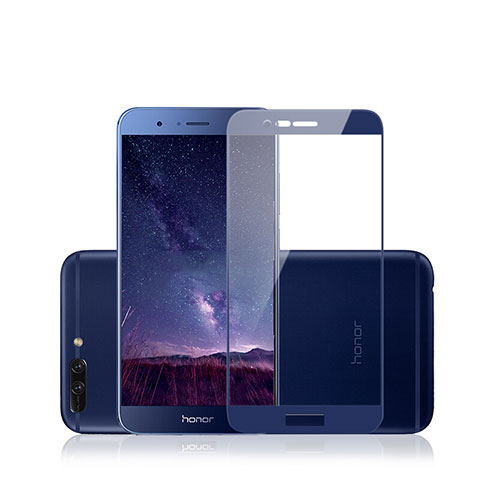 Huawei Honor V9用強化ガラス フル液晶保護フィルム ファーウェイ ネイビー