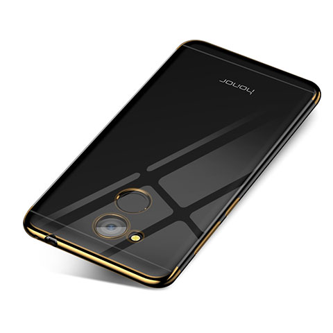Huawei Honor V9 Play用極薄ソフトケース シリコンケース 耐衝撃 全面保護 クリア透明 H01 ファーウェイ ゴールド