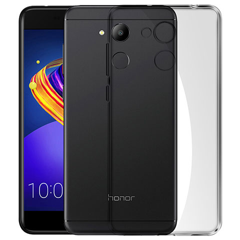 Huawei Honor V9 Play用極薄ソフトケース シリコンケース 耐衝撃 全面保護 クリア透明 ファーウェイ グレー